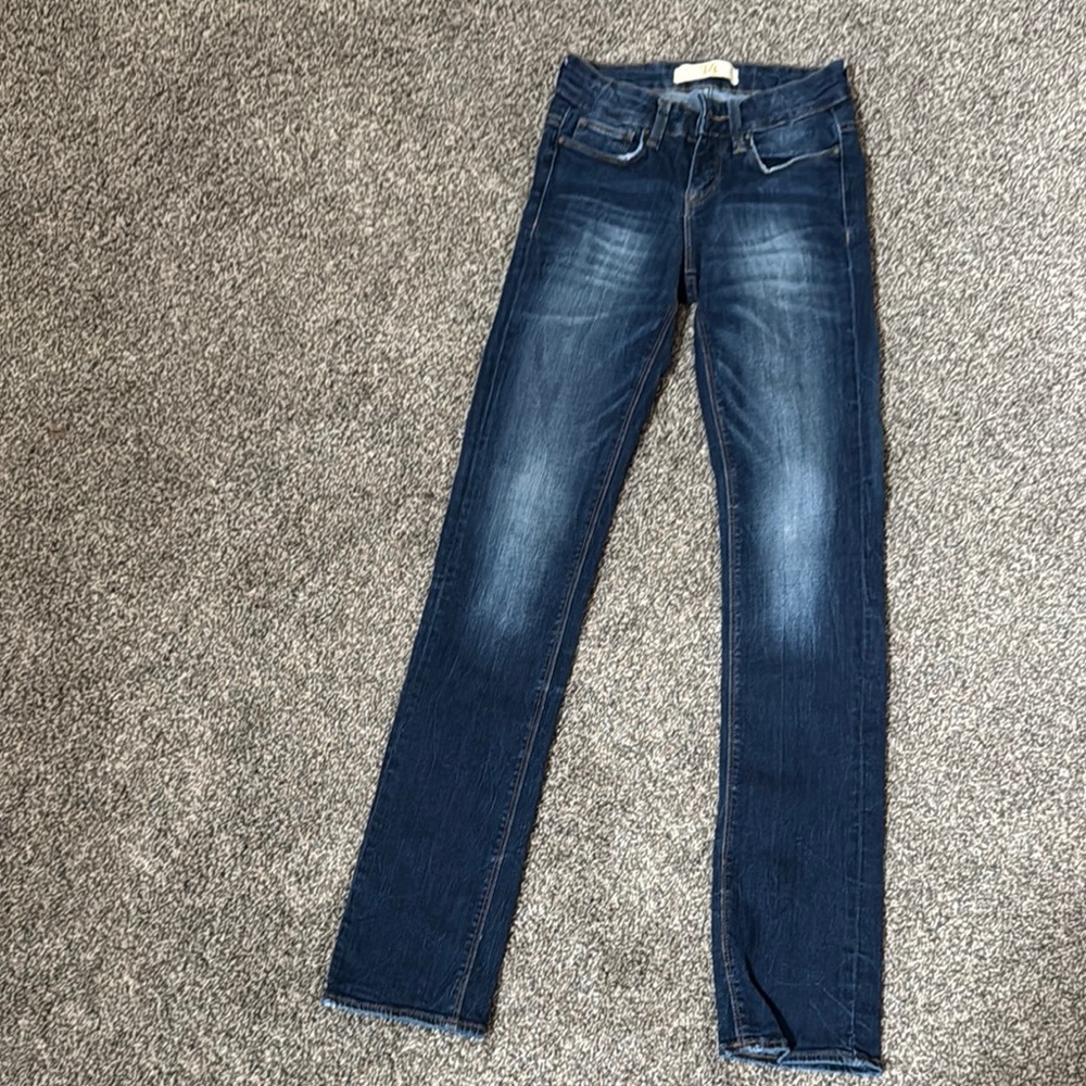 Zara Dark Blue Straight Leg Jeans